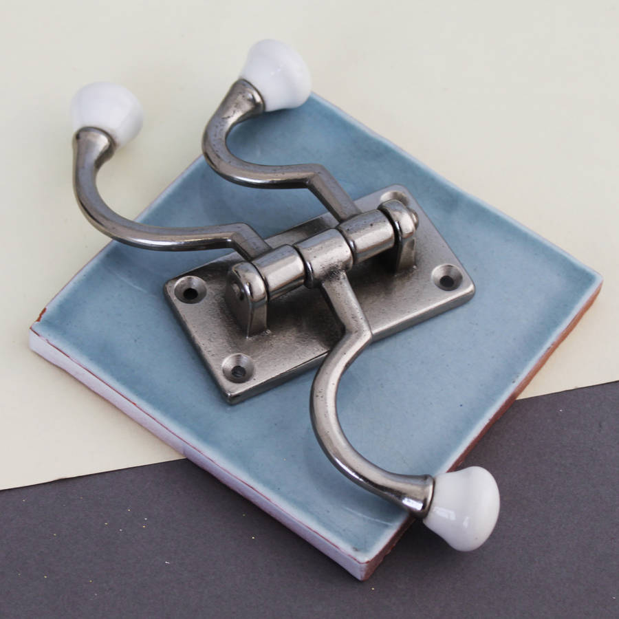 vintage style black and silver swivel hooks by posh totty designs