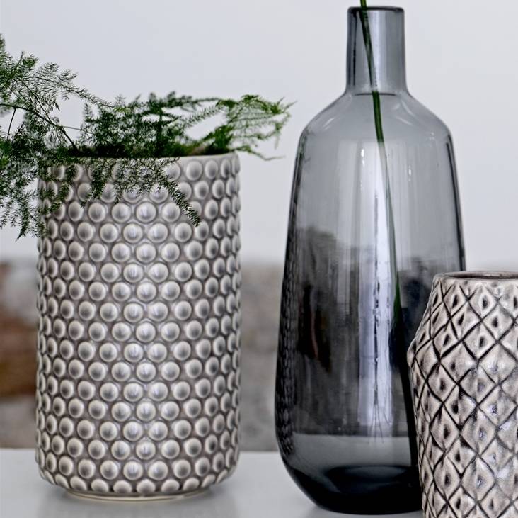 grey bloomingville stoneware vase by peastyle