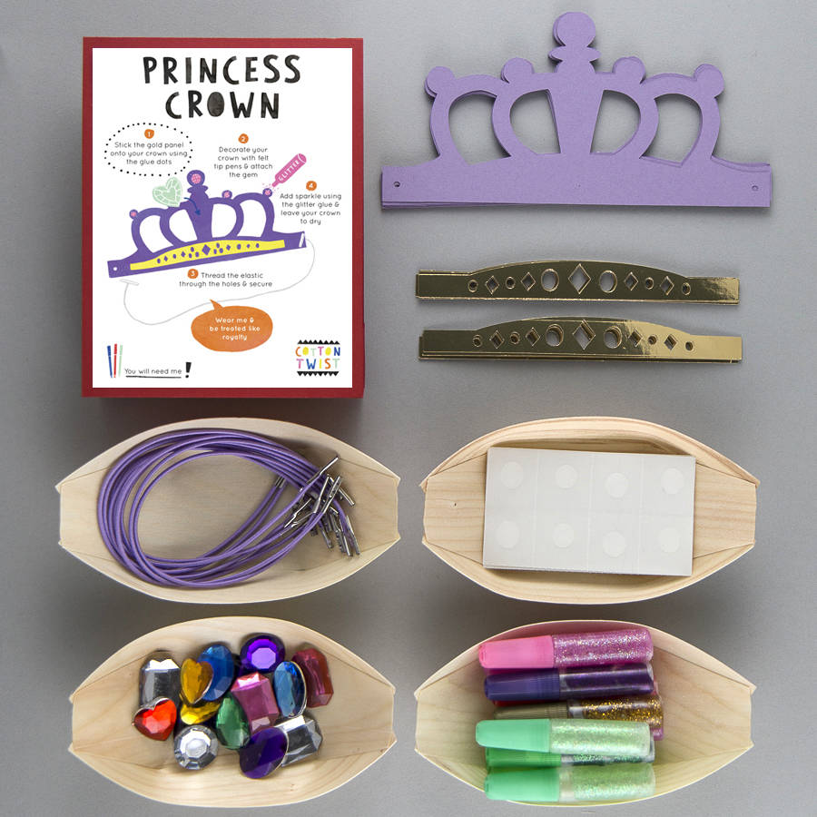 princess crown craft party kit by cotton twist