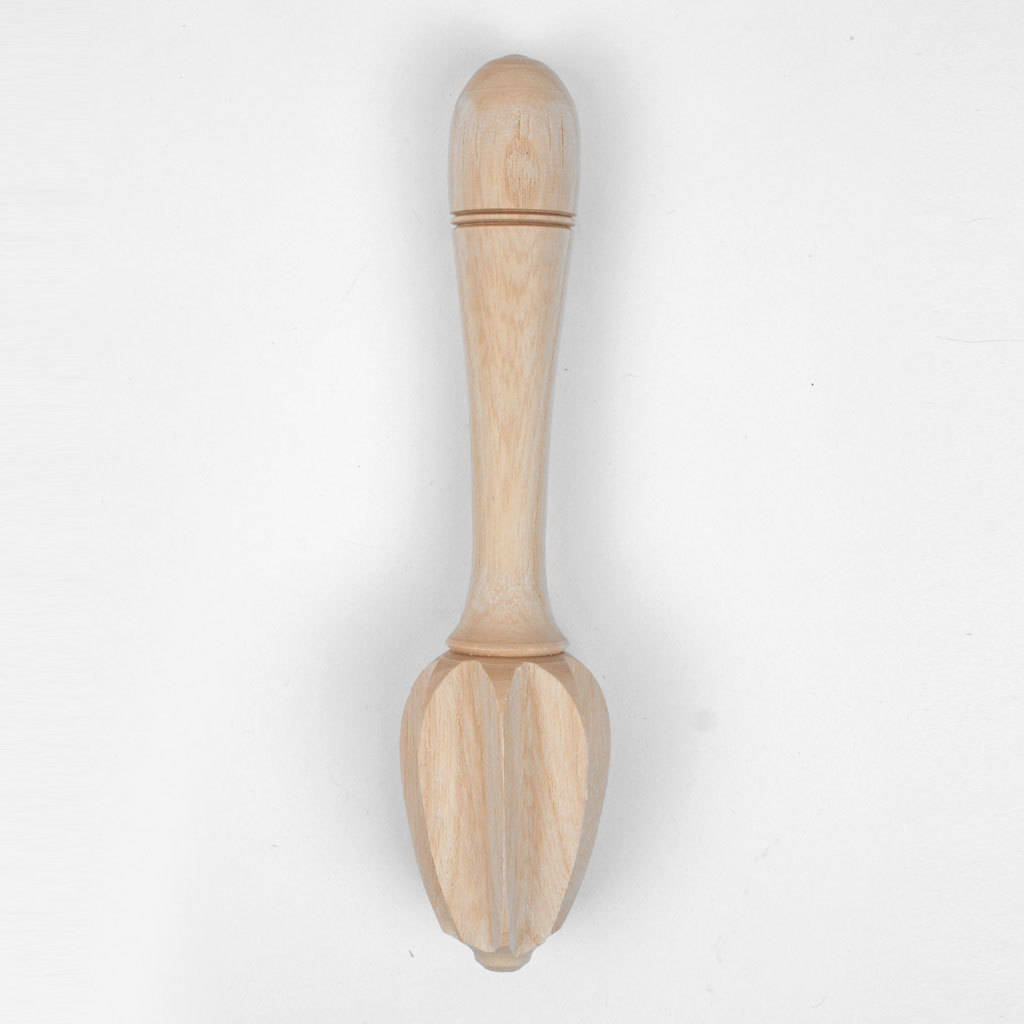 hand carved elm wood juicer by bohemia