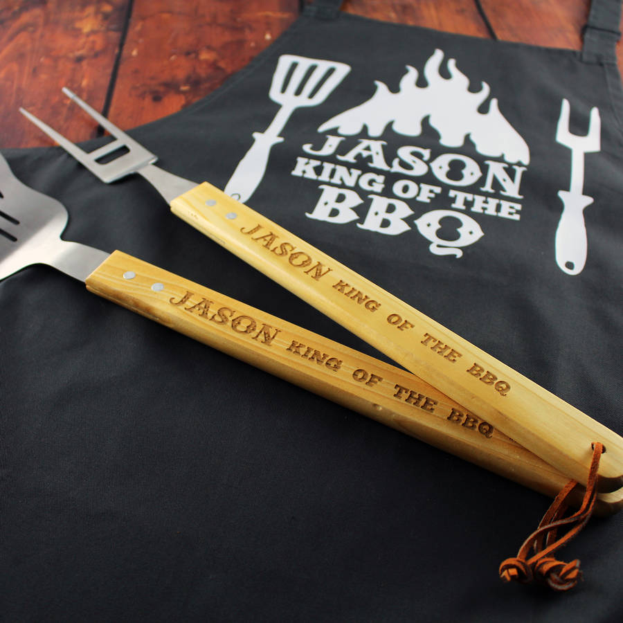 personalised guitar bbq set of tools by 3 blonde bears