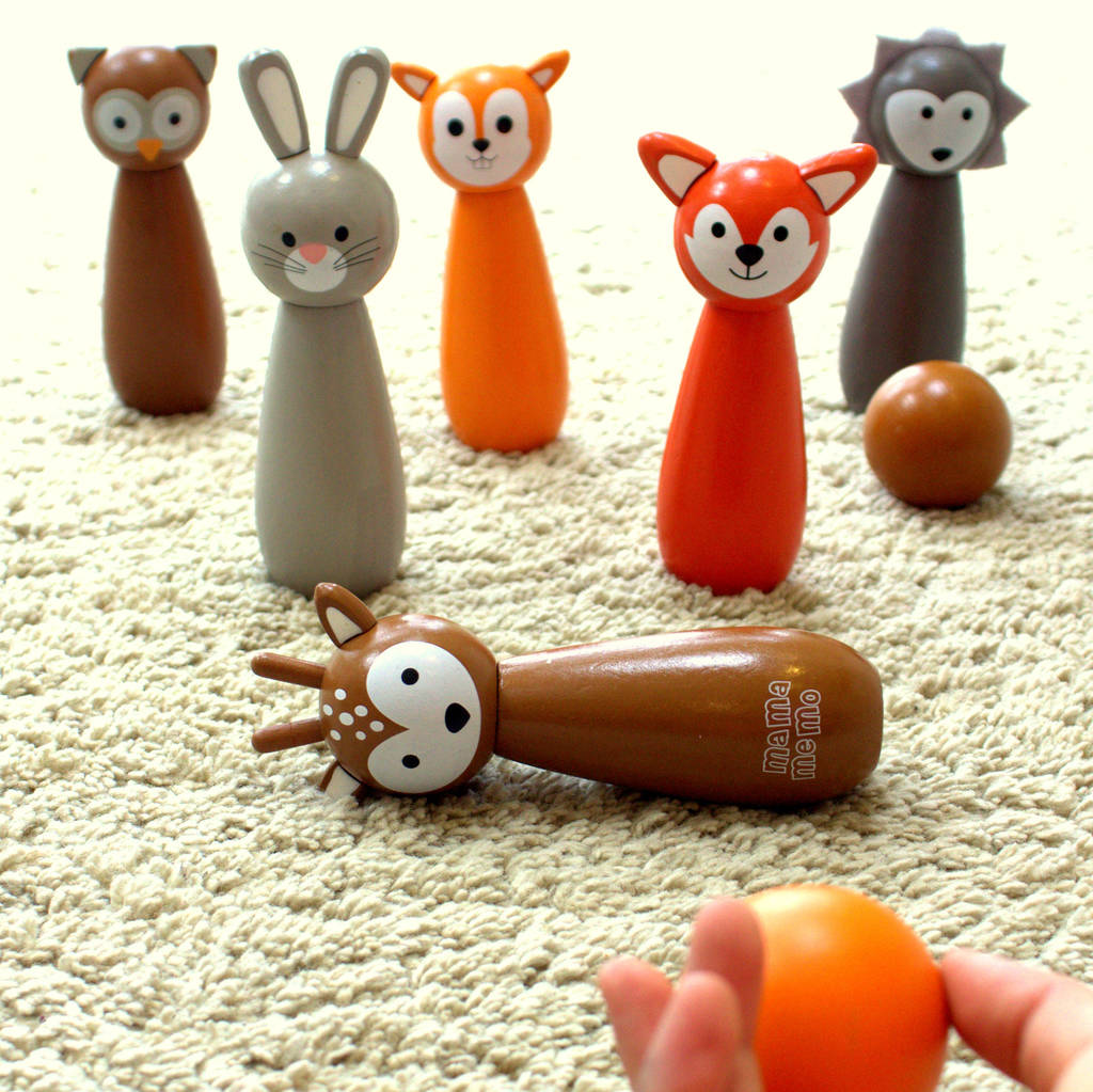 stuffed animal bowling set