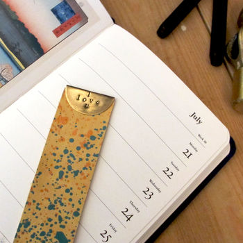 Personalised Words Leather Bookmark