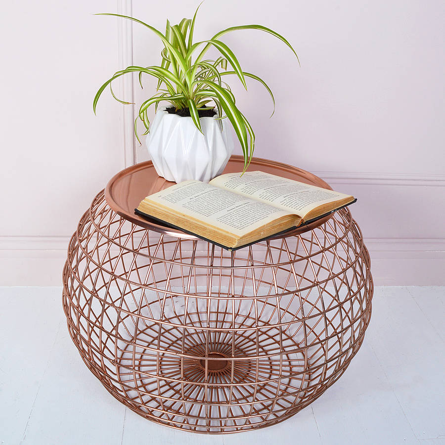 copper wire side table by miafleur