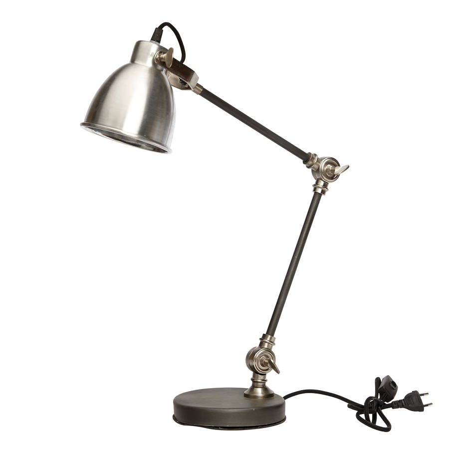 industrial style silver and black desk lamp by urbansize