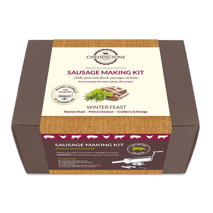 winter feast sausage making kit by chedingtons