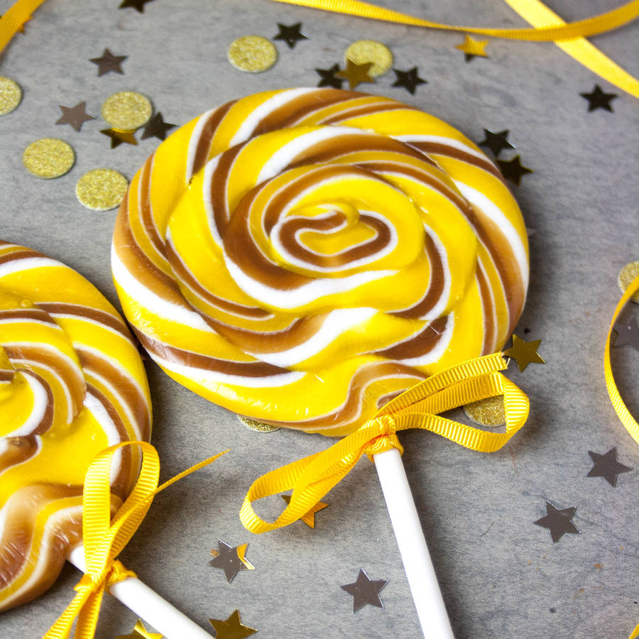 giant salted caramel swirly lollipop by holly's lollies