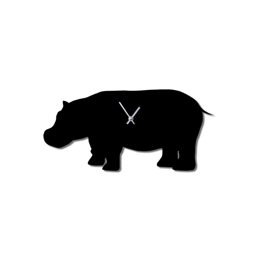 hippo clock with wagging tail by the labrador company