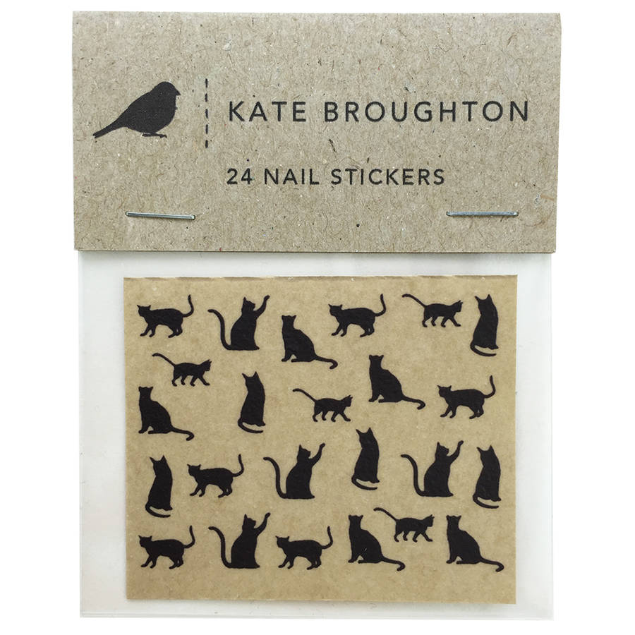 cat nail art stickers by kate broughton