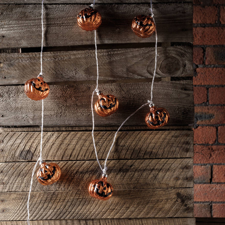 halloween pumpkin bauble string lights by lights4fun