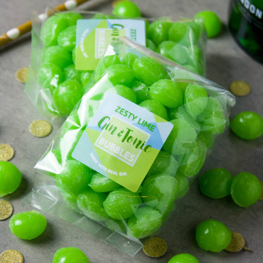 boozy zesty lime gin and tonic sweets by holly's lollies