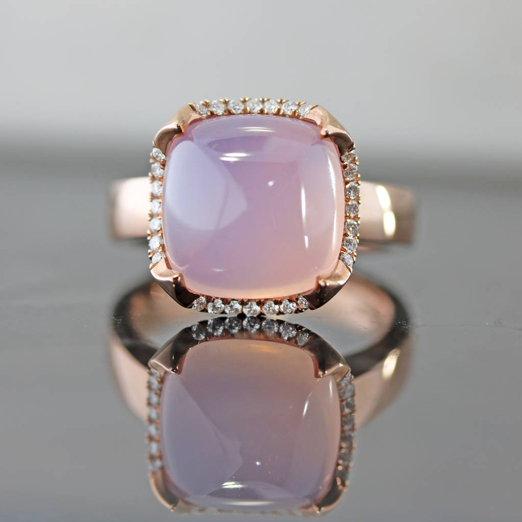 rose gold pyramid ring by flawless jewellery