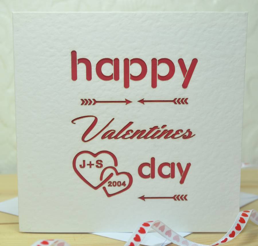 Personalised Laser Cut Valentines Card By Sweet Pea Design