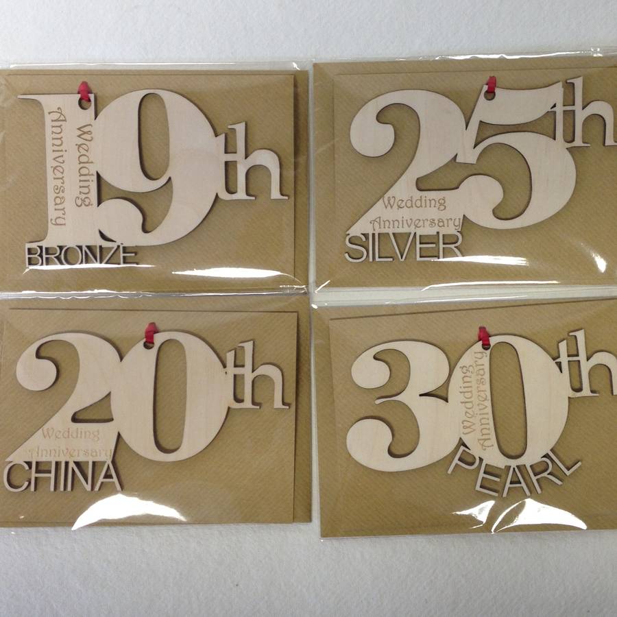 wedding anniversary meaning card by hickory dickory designs