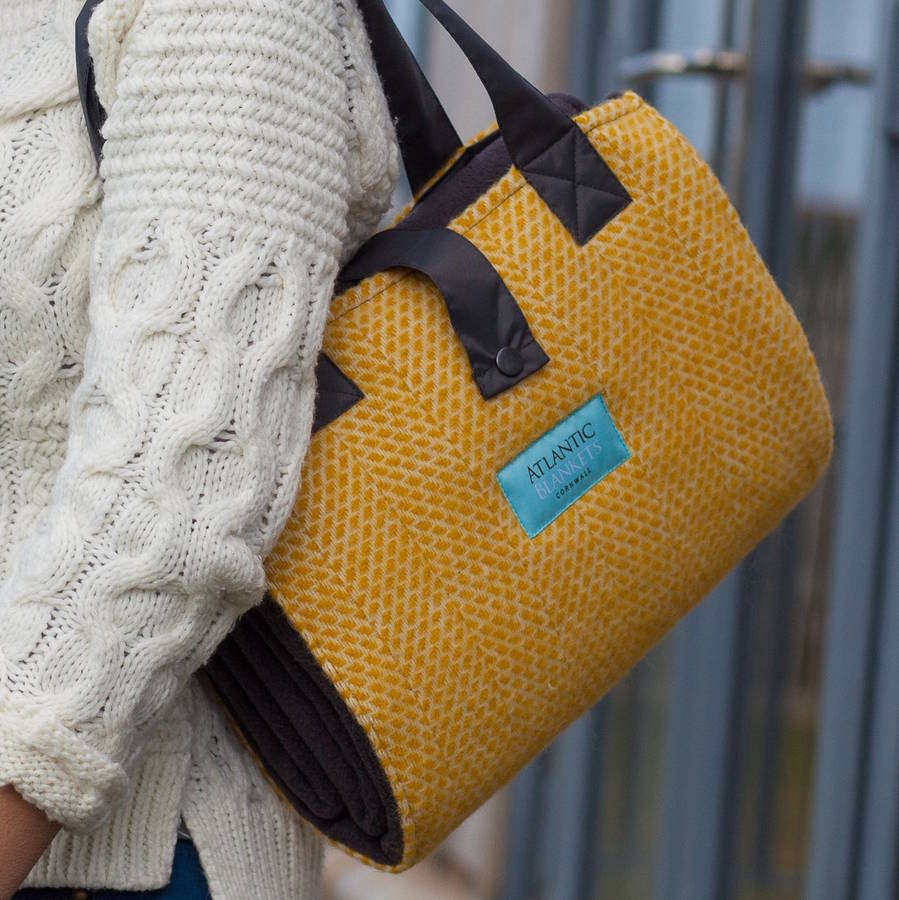 british wool picnic carry blanket by atlantic blankets