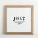 personalised decorative date print by letterfest | notonthehighstreet.com