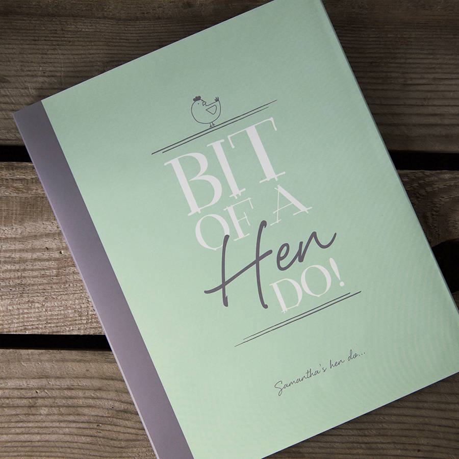 personalised hen party message book by illustries