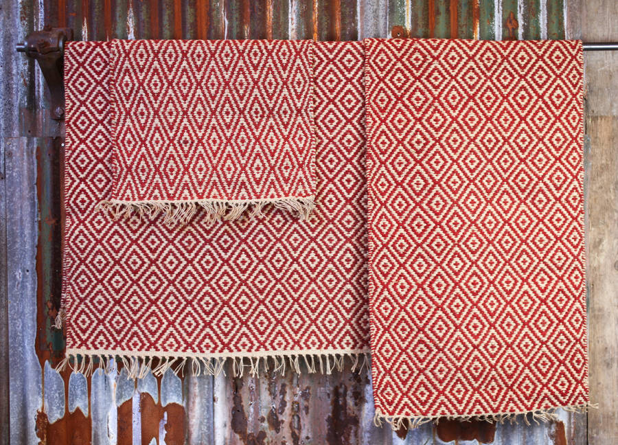 natural jute rug red by nkuku