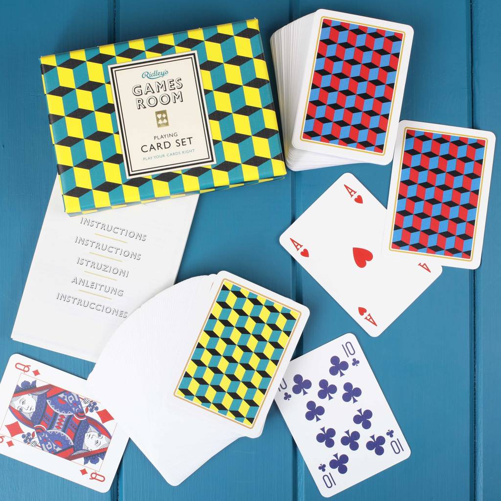 stunning playing cards set by nest