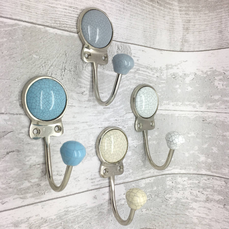 crackle ceramic keys wall rack coat and hat hooks by g decor