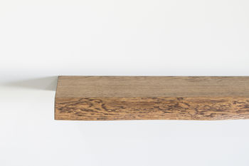 Dark Waney Edge Solid Oak Floating Shelf By BespOak Interiors