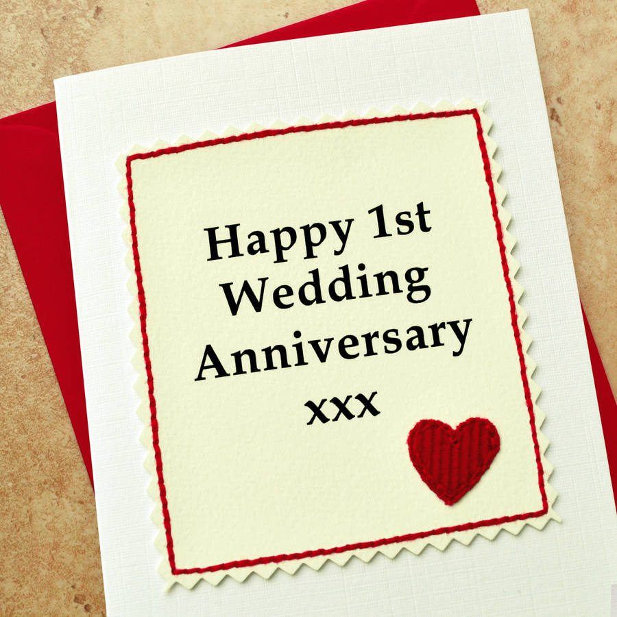 Handmade 1st Wedding Anniversary Card By Jenny Arnott Cards Gifts 