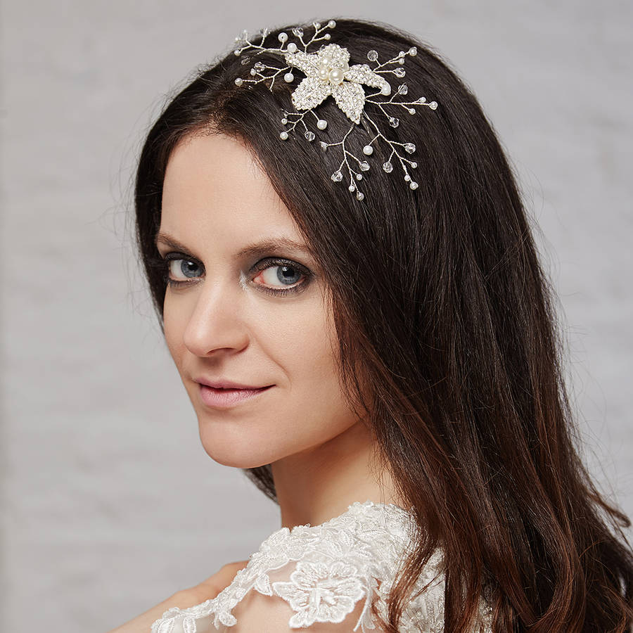 Crystal Star Flower Hair Accessory By Azure Jewellery 