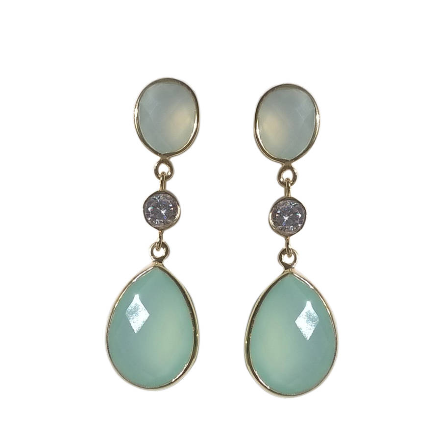 aqua earrings statement drop earrings by amara amara