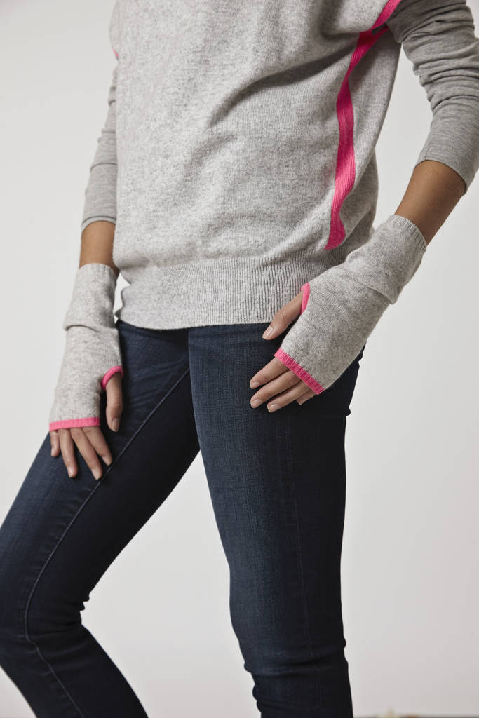 cashmere neon wrist warmers by cove