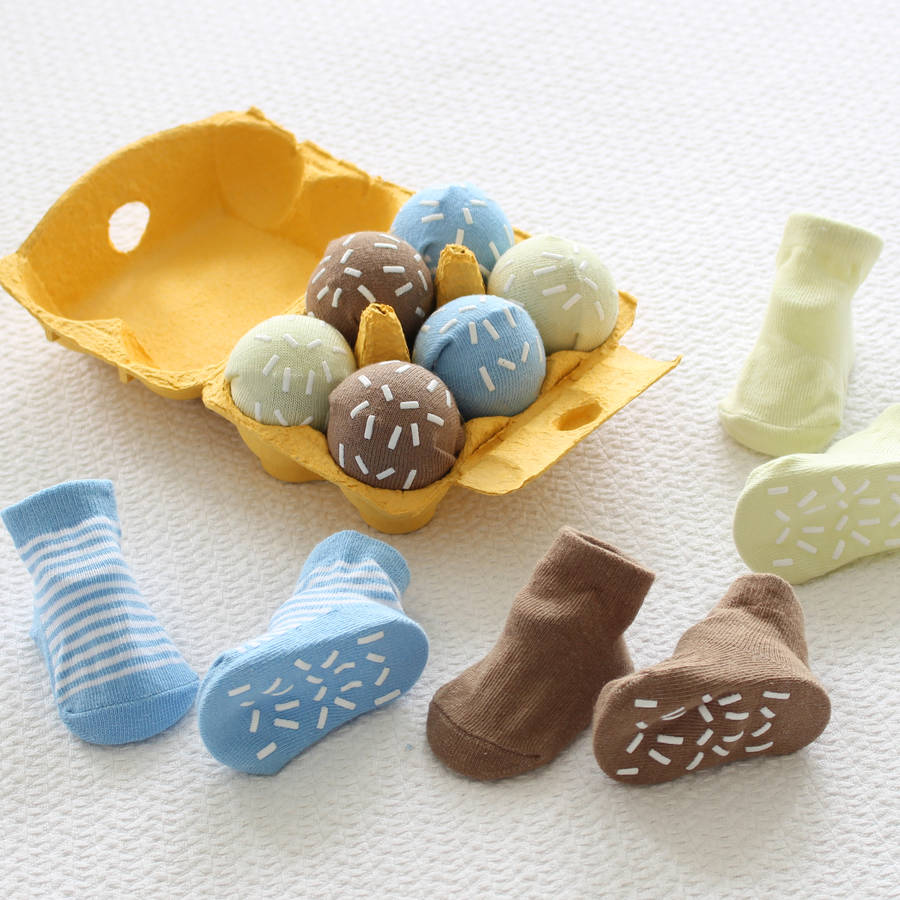 sweet little feet ice cream baby socks gift set by happy jellyfish