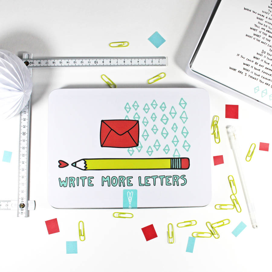 write more letters stationery set by angela chick