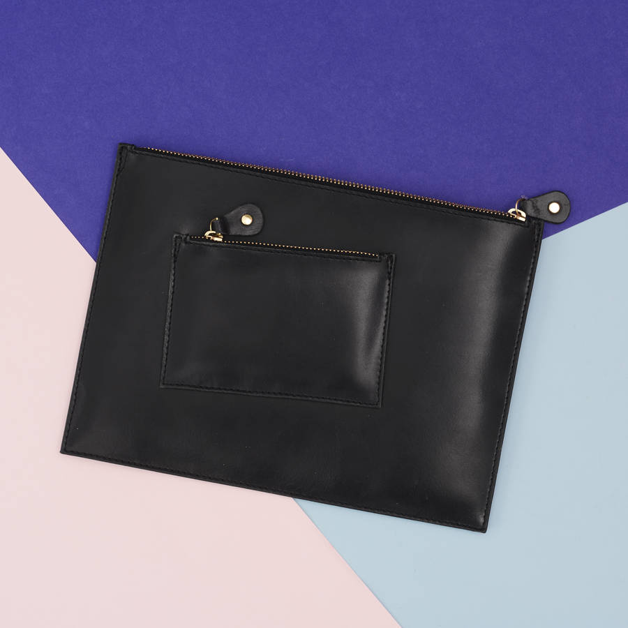 leather ipad clutch bag by vida vida