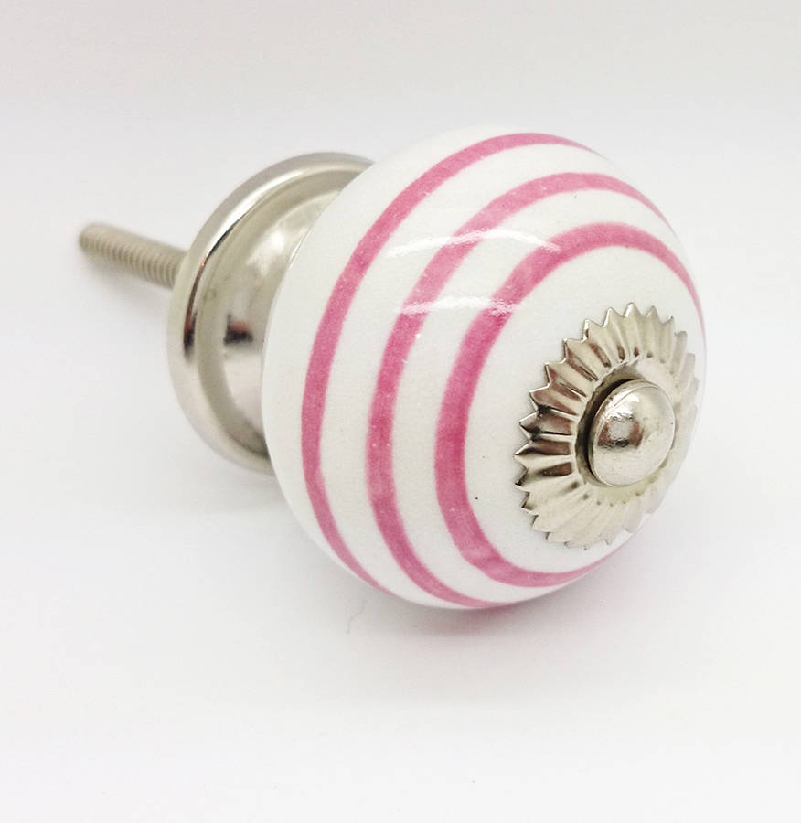 pink ceramic door knobs cupboard drawer pull handles by g decor