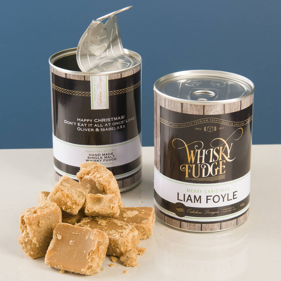 personalised whisky fudge by oakdene designs