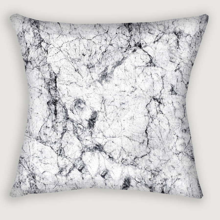 marble effect cushion by nomadic being