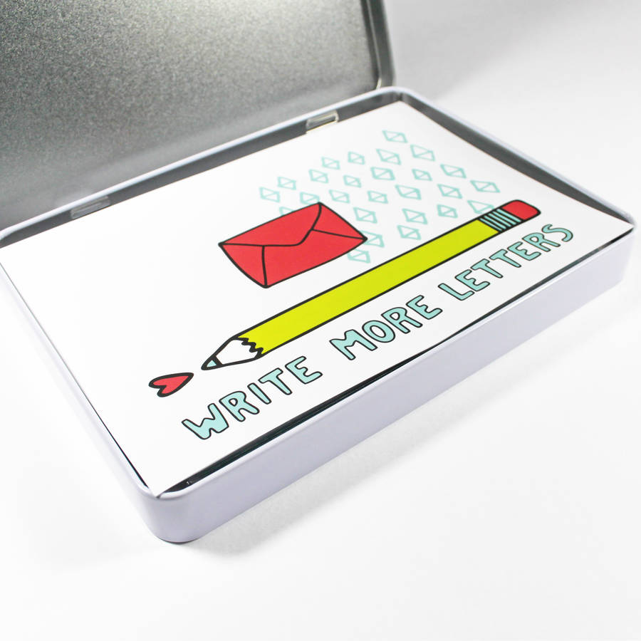 write more letters stationery set by angela chick
