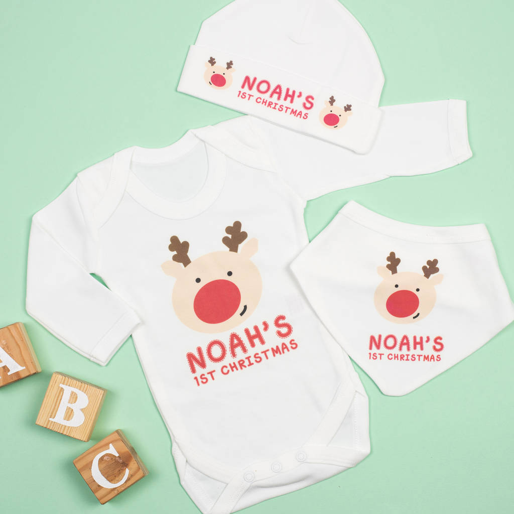 personalised christmas reindeer teddy