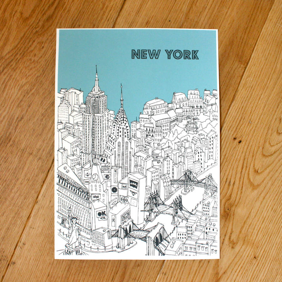 new york screen print