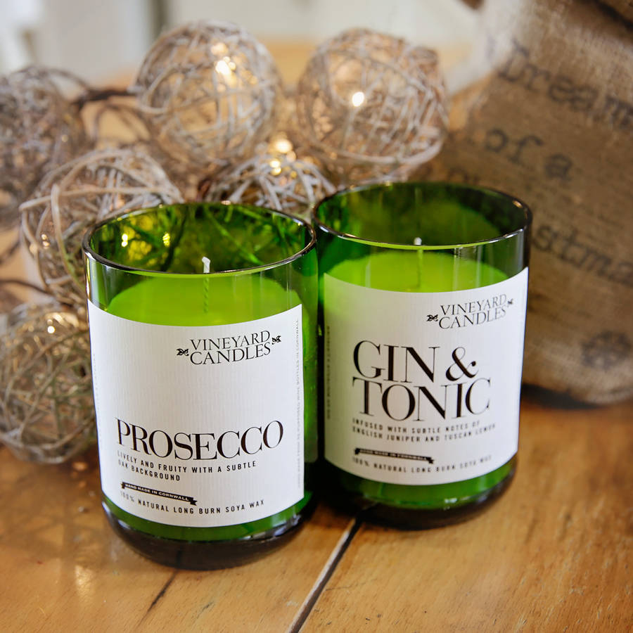 luxury prosecco candle by spotted