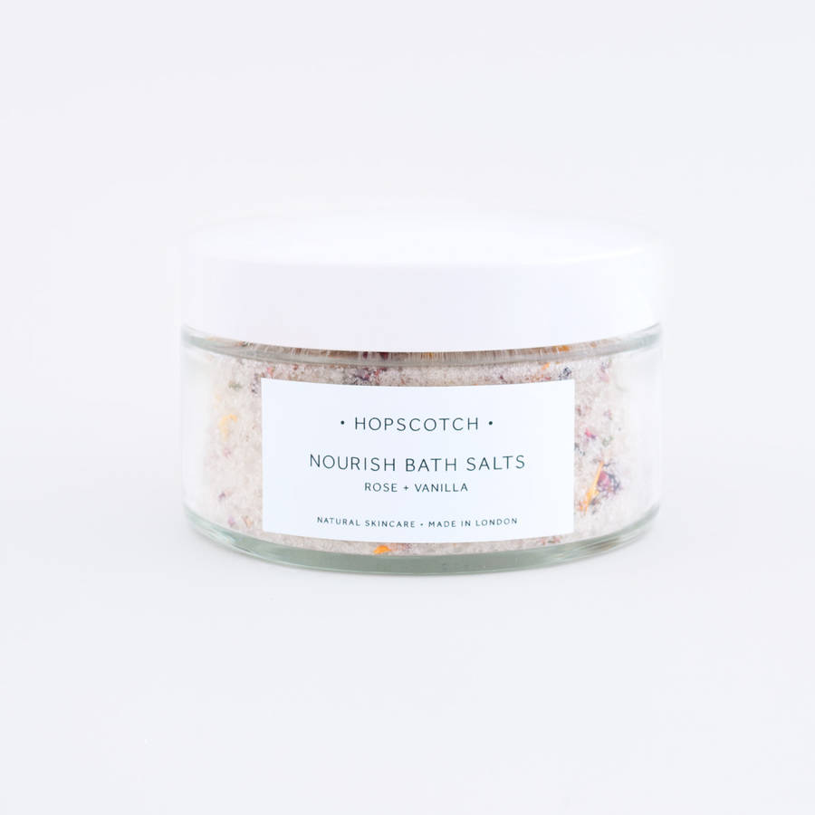 nourish all natural bath salts by hopscotch