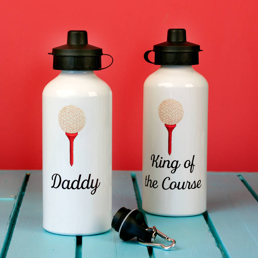 personalised golfer's water bottle by snapdragon