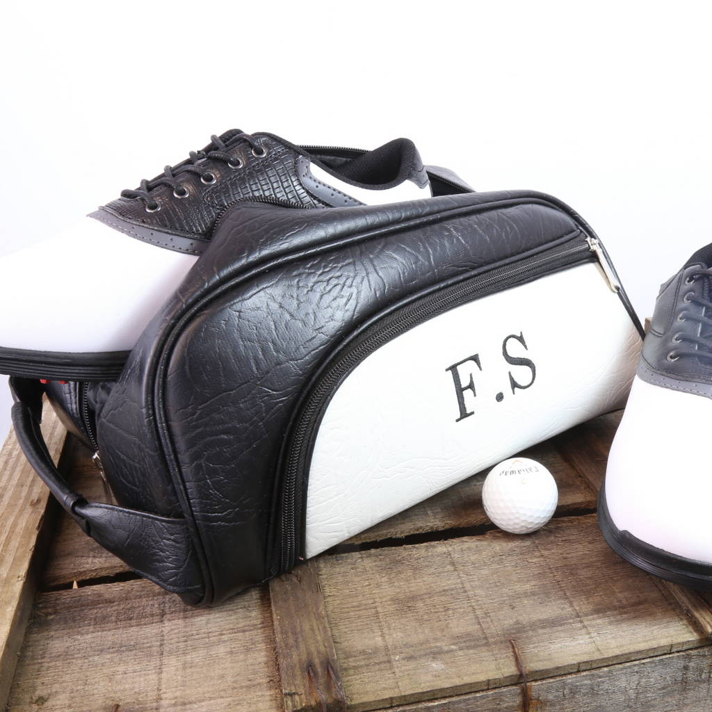 personalised golf shoe bag by duncan stewart textiles