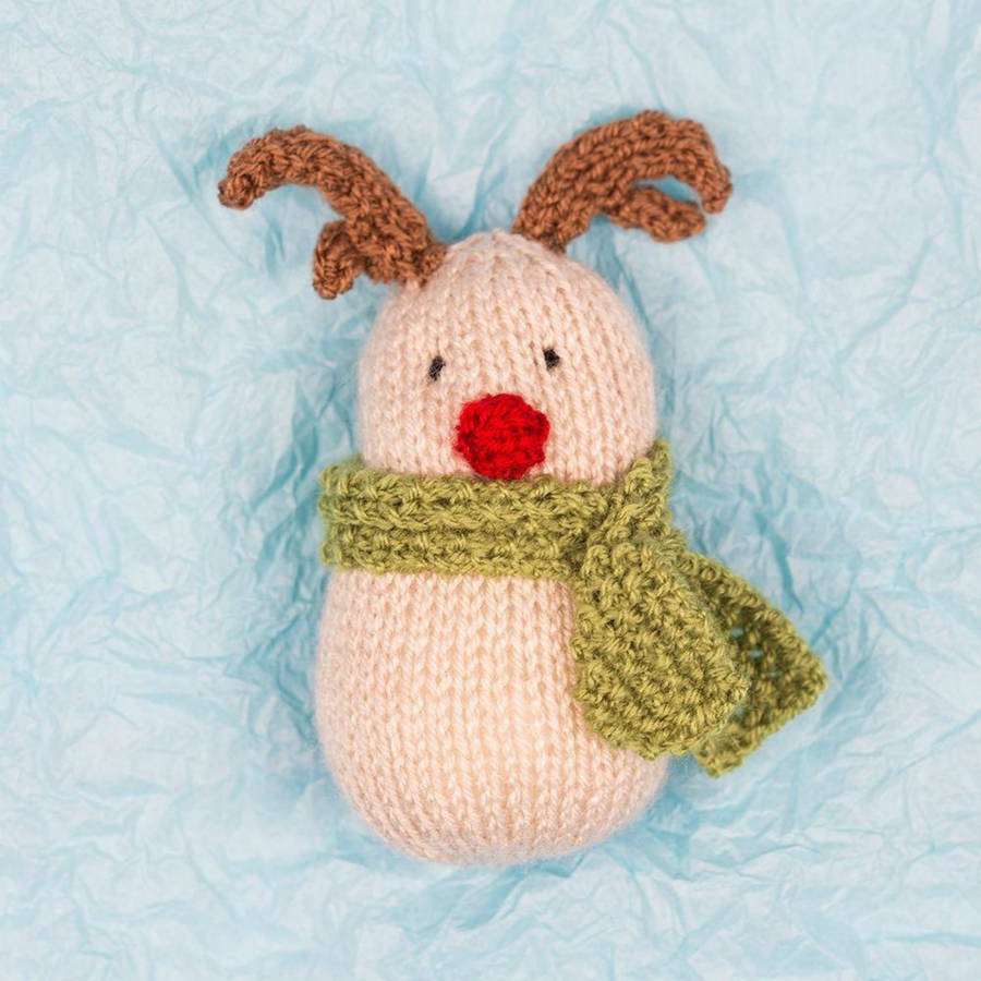 festive creatures knitting kit by yarn needles and thread