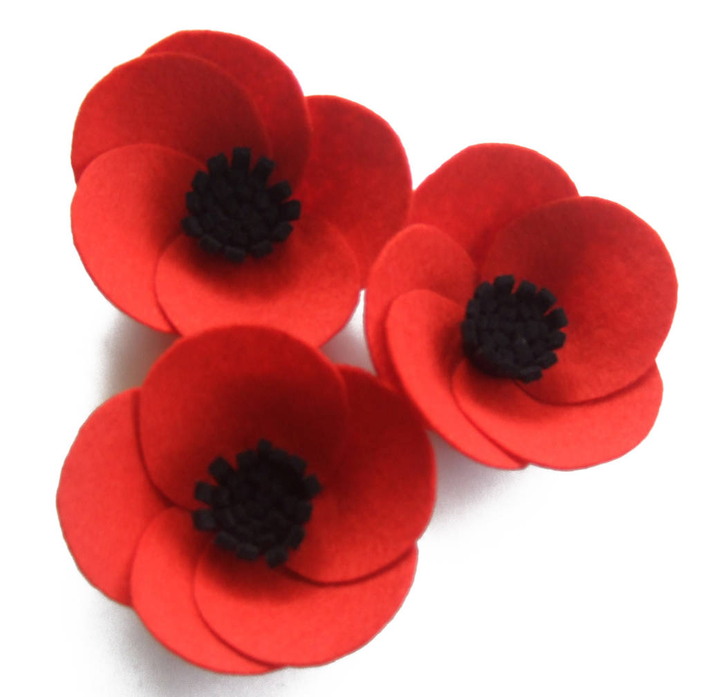 red felt poppy brooch by isolyn | notonthehighstreet.com