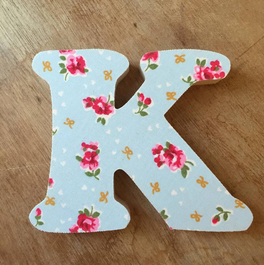 fabric wooden letters by loula and deer