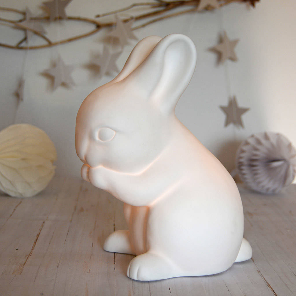 porcelain rabbit lamp by koko kids