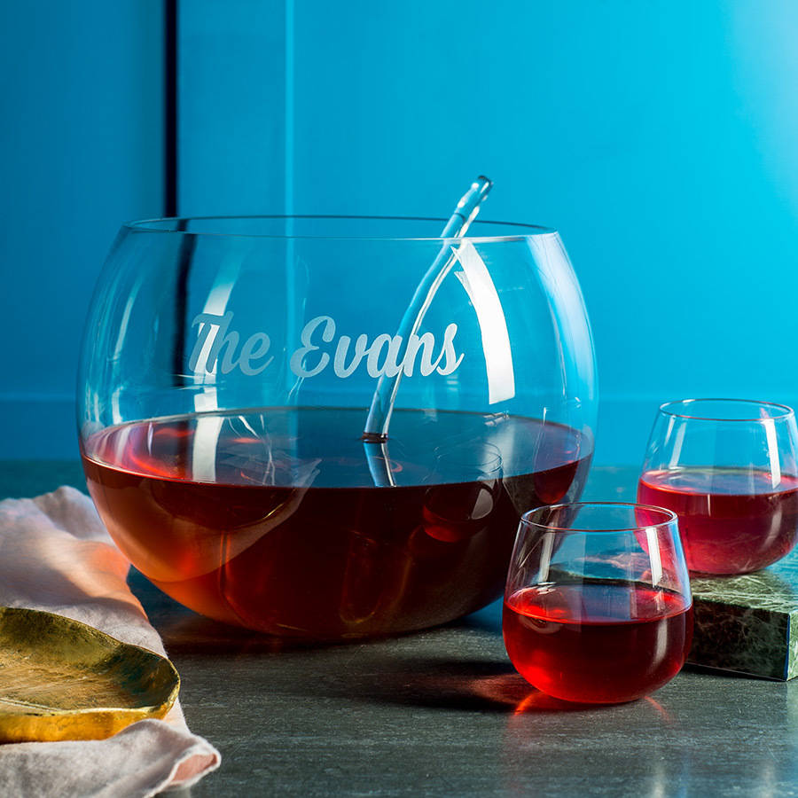 personalised punch bowl set by becky broome