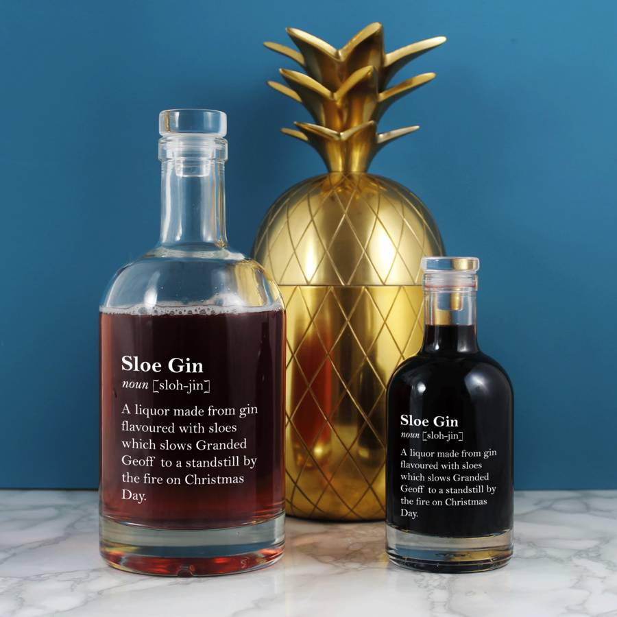 personalised sloe gin definition christmas gin gift by copper and sable
