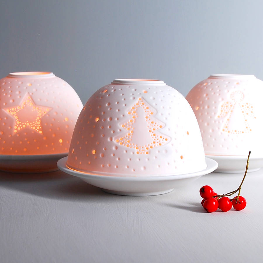 luna porcelain tea light holders by penelopetom