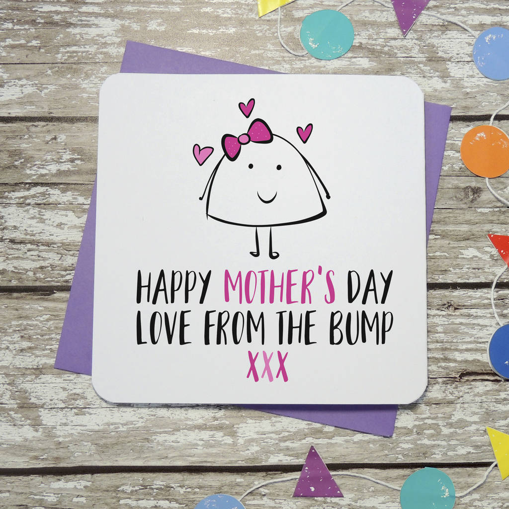 Happy Mothers Day From The Bump Card By Parsy Card Co